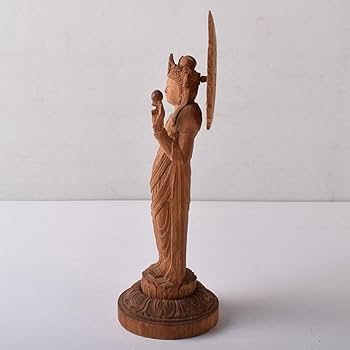 仏教美術　彫刻家　真海徳太郎作　木彫　観世音菩薩　仏像　置物　共箱　VR8302 Amazon｜仏教美術 彫刻家 真海徳太郎作 木彫 観世音菩薩 仏像